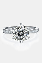 Load image into Gallery viewer, 3 Carat Moissanite Side Stone Ring