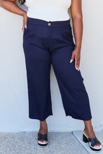 Load image into Gallery viewer, And The Why In The Mix Full Size Pleated Detail Linen Pants in Dark Navy