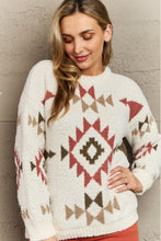 Load image into Gallery viewer, HEYSON Cozy Sunday Aztec Fuzzy Sweater