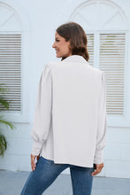 Load image into Gallery viewer, Puff Sleeve Collared Neck Shirt