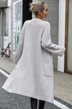 Load image into Gallery viewer, Dropped Shoulder Long Sleeve Cardigan with Pocket