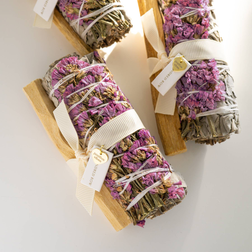 Kindred Row - Floral White Sage and Palo Bundle, Positive Vibes