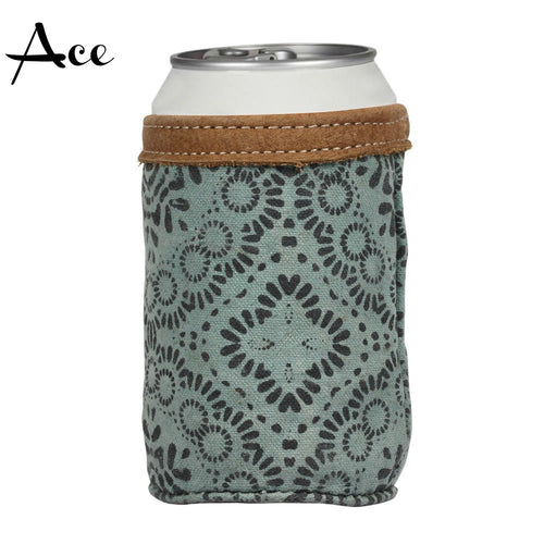 Myra Leather & Canvas Drink Coozies