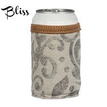 Load image into Gallery viewer, Myra Leather &amp; Canvas Drink Coozies
