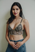 Load image into Gallery viewer, Floral Stitch Mesh Bralette
