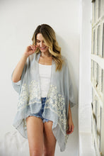 Load image into Gallery viewer, Floral Embroidered Stitched Kimono