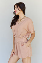Load image into Gallery viewer, HEYSON Easy Going Front Pleated Romper in Dust Storm