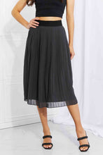 Load image into Gallery viewer, Zenana Full Size Romantic At Heart Pleated Chiffon Midi Skirt