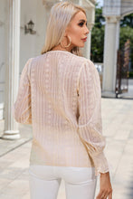 Load image into Gallery viewer, V-Neck Smocked Flounce Sleeve Blouse