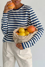 Load image into Gallery viewer, Striped Round Neck Long Sleeve Sweater