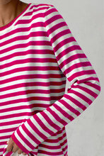 Load image into Gallery viewer, Striped Round Neck Long Sleeve Sweater