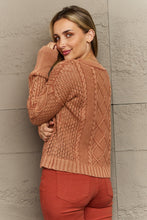 Load image into Gallery viewer, HEYSON Soft Focus Full Size Wash Cable Knit Cardigan