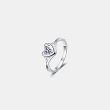 Load image into Gallery viewer, Moissanite Heart 925 Sterling Silver Ring