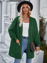 Load image into Gallery viewer, Open Front Dropped Shoulder Longline Cardigan