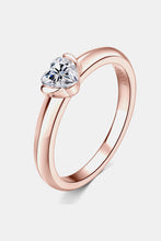 Load image into Gallery viewer, Moissanite 925 Sterling Silver Heart Solitaire Ring