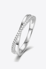 Load image into Gallery viewer, Moissanite Crisscross 925 Sterling Silver Ring