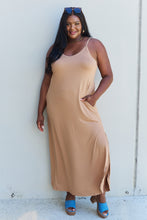 Load image into Gallery viewer, Ninexis Good Energy Full Size Cami Side Slit Maxi Dress in Camel
