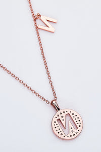 Moissanite K to T Pendant Necklace