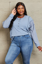 Load image into Gallery viewer, HEYSON Understand me Full Size Oversized Henley Top