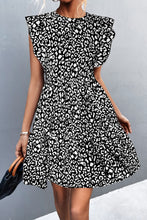 Load image into Gallery viewer, Leopard Round Neck Mini Dress