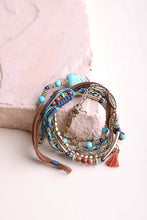 Load image into Gallery viewer, Beaded Suede Bracelet Jewelry Turquoise