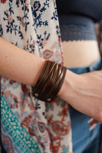Load image into Gallery viewer, Braided Leather Cuff Bracelet w/ Adjustable Clasp Jewelry