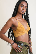 Load image into Gallery viewer, Butterfly Scallop Lace Bralette Small / Mustard