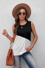 Load image into Gallery viewer, Contrast Round Neck Tank Top