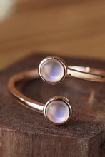 Load image into Gallery viewer, High Quality Natural Moonstone 925 Sterling Silver Toi Et Moi Ring