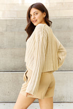 Load image into Gallery viewer, POL Hear Me Out Semi Cropped Ribbed Cardigan in Oatmeal