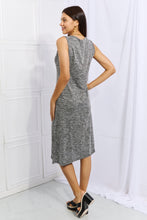 Load image into Gallery viewer, Culture Code Meet Me Halfway Full Size Heart Neck A-Line Dress in Charcoal