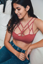 Load image into Gallery viewer, Cage Front Bralette Small / Marsala
