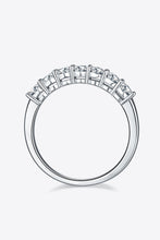 Load image into Gallery viewer, Moissanite Platinum-Plated Half-Eternity Ring