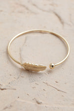 Load image into Gallery viewer, Chic Silver Feather Cuff Jewelry Gold