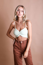 Load image into Gallery viewer, Cozy Knit Pattern Brami Bralette Mint