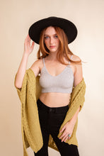 Load image into Gallery viewer, Cozy Rib Knit Lounge Brami Bralette XS/S / Light Gray