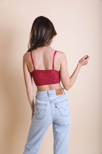 Cropped Lace Camisole Bralette