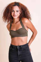 Load image into Gallery viewer, Cross Strap Bralette Small / Olive