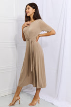 Load image into Gallery viewer, Ontheland Put In Work Wrap Knit Midi Dress