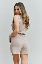 Load image into Gallery viewer, Zenana Forever Yours Full Size V-Neck Sleeveless Romper in Sand