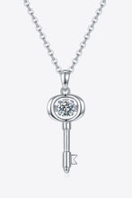Load image into Gallery viewer, Moissanite Key Pendant Necklace
