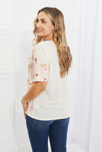 Load image into Gallery viewer, BOMBOM She&#39;s Blossoming Floral Contrast Knit Top in Blush