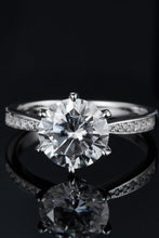 Load image into Gallery viewer, 3 Carat Moissanite Side Stone Ring