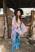 Load image into Gallery viewer, Daydream Tie Dye Cover Up Kimono One Size / Coral