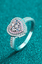Load image into Gallery viewer, 1 Carat Moissanite Heart 925 Sterling Silver Ring