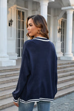 Load image into Gallery viewer, Buttoned V-Neck Long Sleeve Cardigan