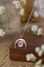 Load image into Gallery viewer, High Quality Natural Moonstone Moon Pendant 925 Sterling Silver Necklace