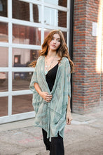 Load image into Gallery viewer, Embroidered Mesh Leaf Kimono
