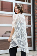 Load image into Gallery viewer, Embroidered Mesh Leaf Kimono