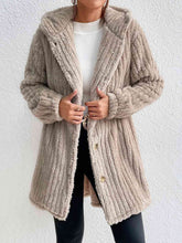 Load image into Gallery viewer, Button Down Hooded Coat